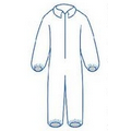 PC125 Protective White Coveralls w/ Elastic Wrist & Ankles (Large)
